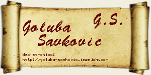 Goluba Savković vizit kartica